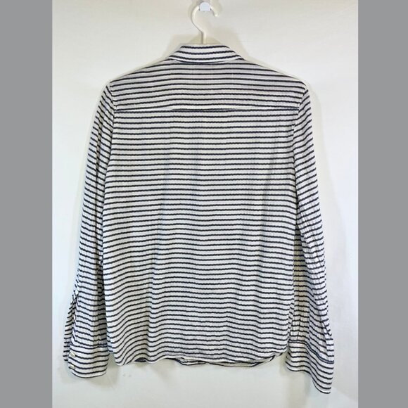 J.Crew Women's Striped Button Down Blouse - Size 8 - Picture 5 of 6